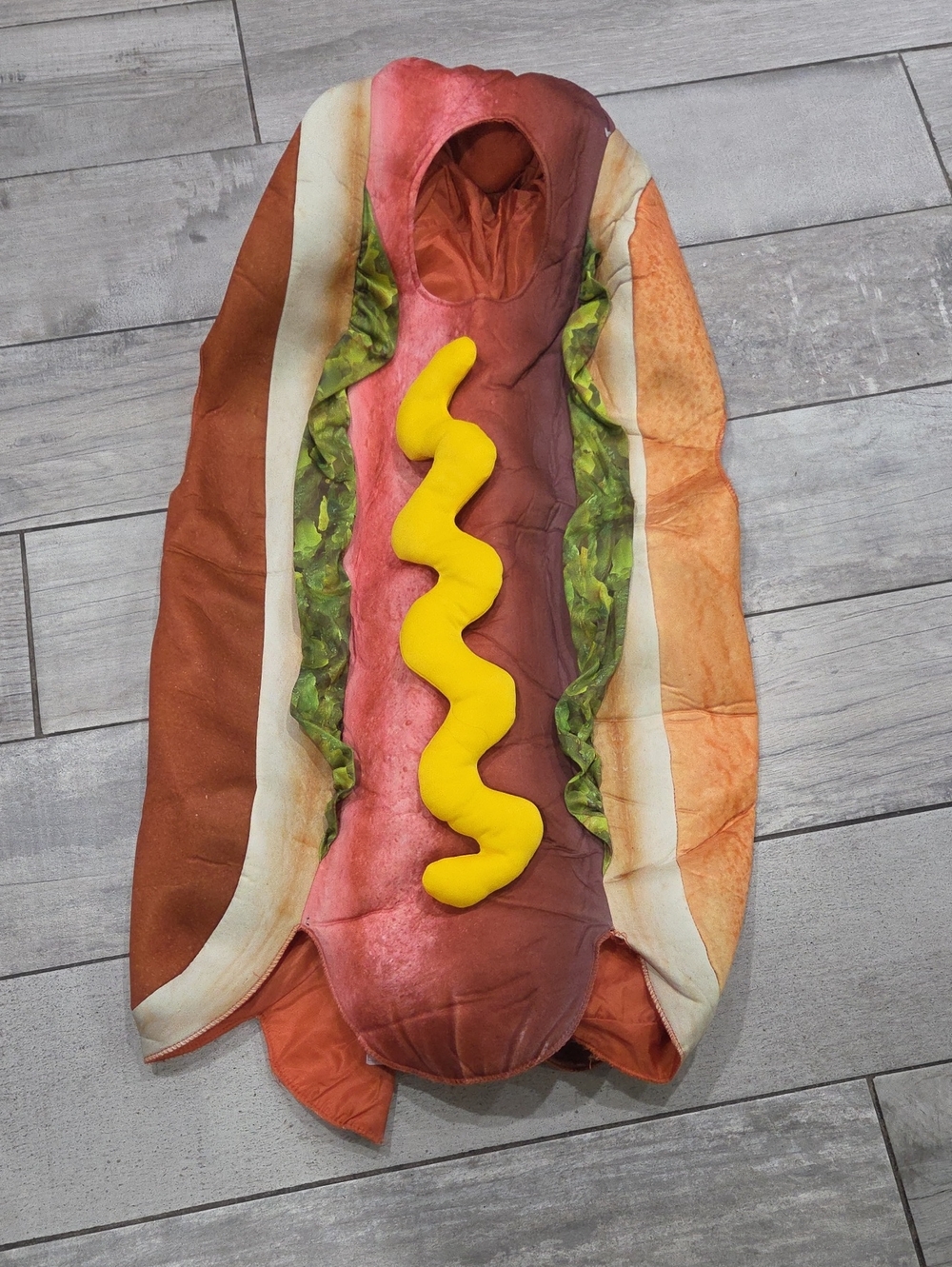 Target Hot Dog  Costume with Yellow Mustard Detail Women Size Small